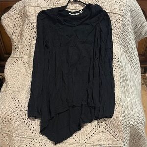 Wilt Asymmetrical Black Long Sleeve Top